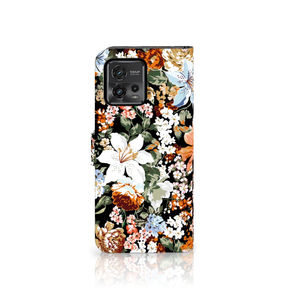 Hoesje voor Motorola Moto G72 Dark Flowers