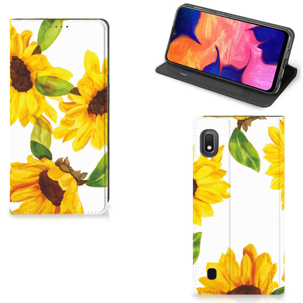 Smart Cover voor Samsung Galaxy A10 Zonnebloemen