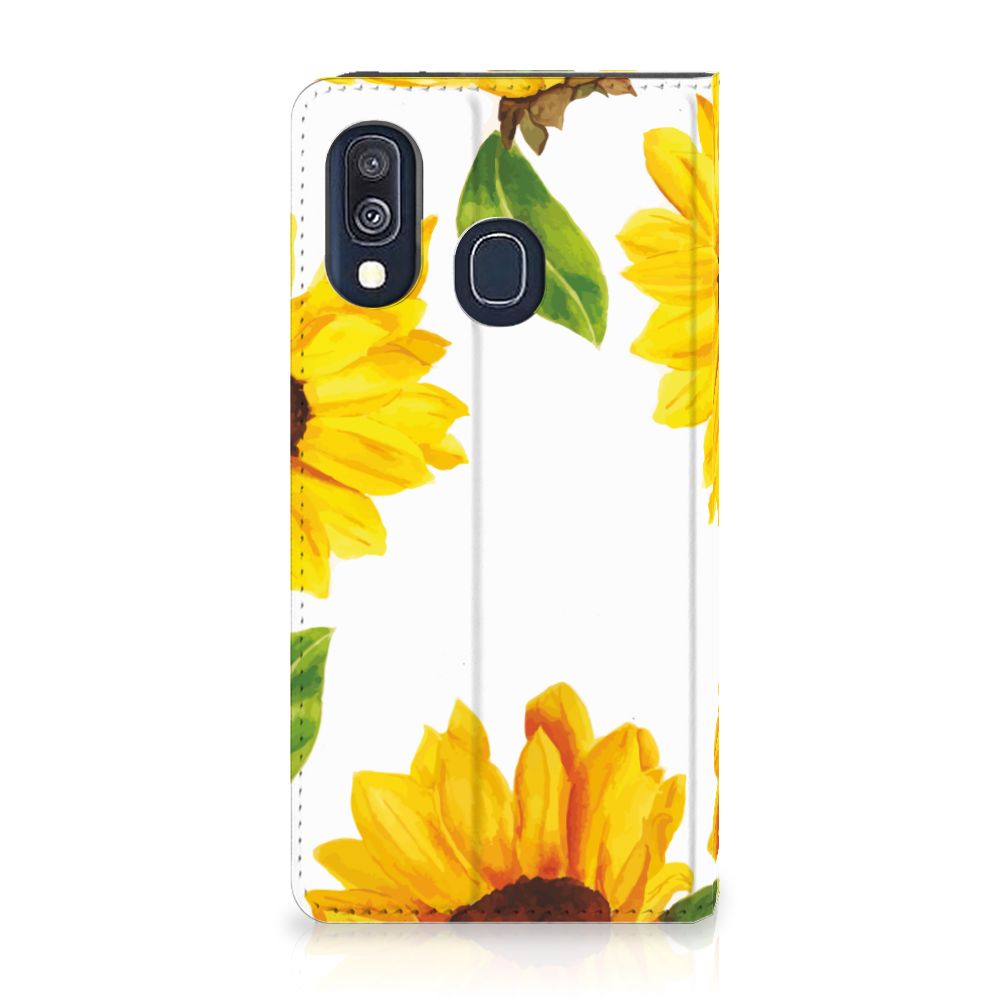 Smart Cover voor Samsung Galaxy A40 Zonnebloemen