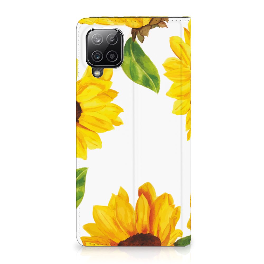 Smart Cover voor Samsung Galaxy A12 Zonnebloemen