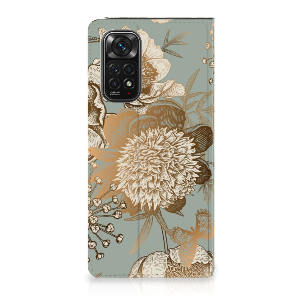 Smart Cover voor Xiaomi Redmi Note 11/11S Vintage Bird Flowers