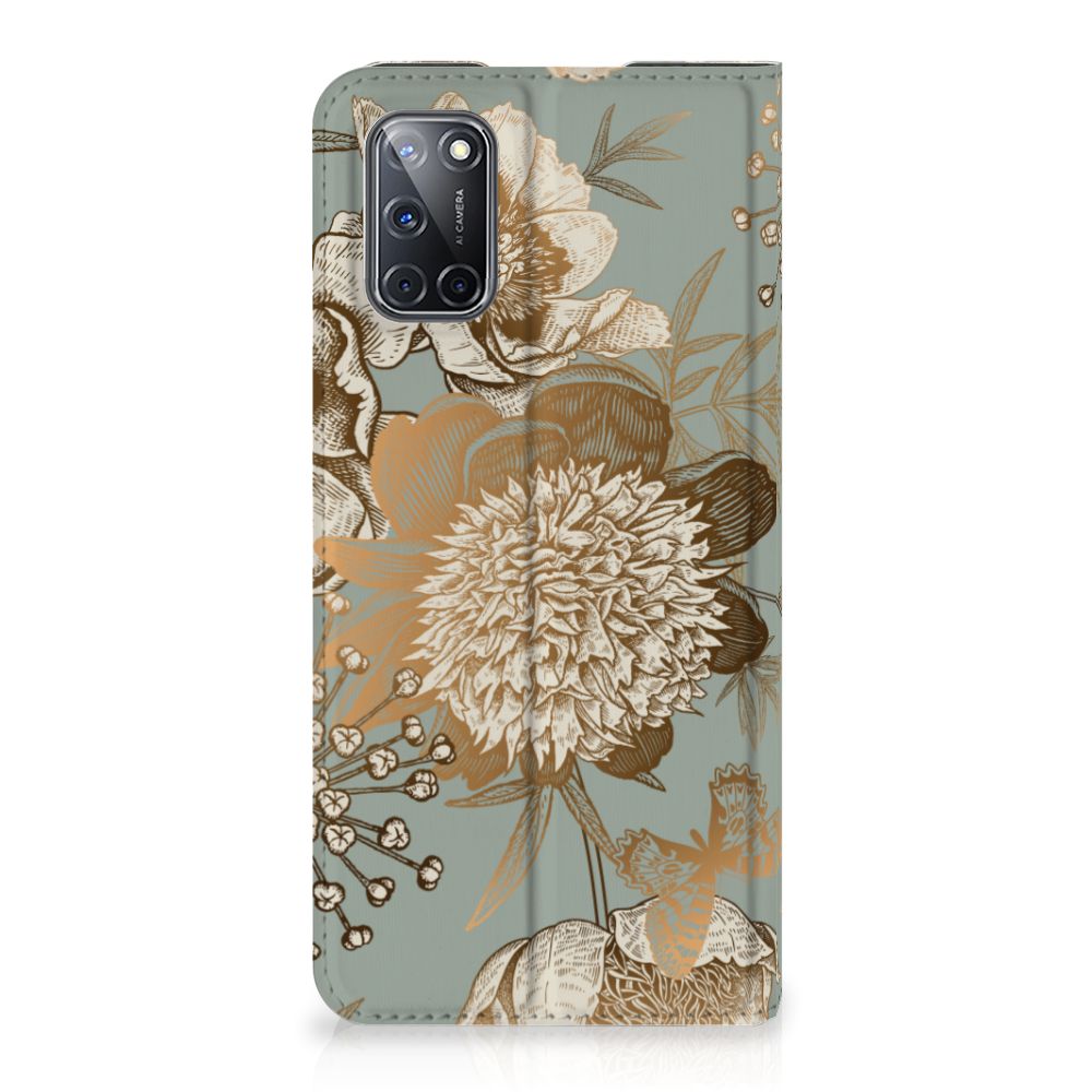 Smart Cover voor OPPO A52 | A72 Vintage Bird Flowers