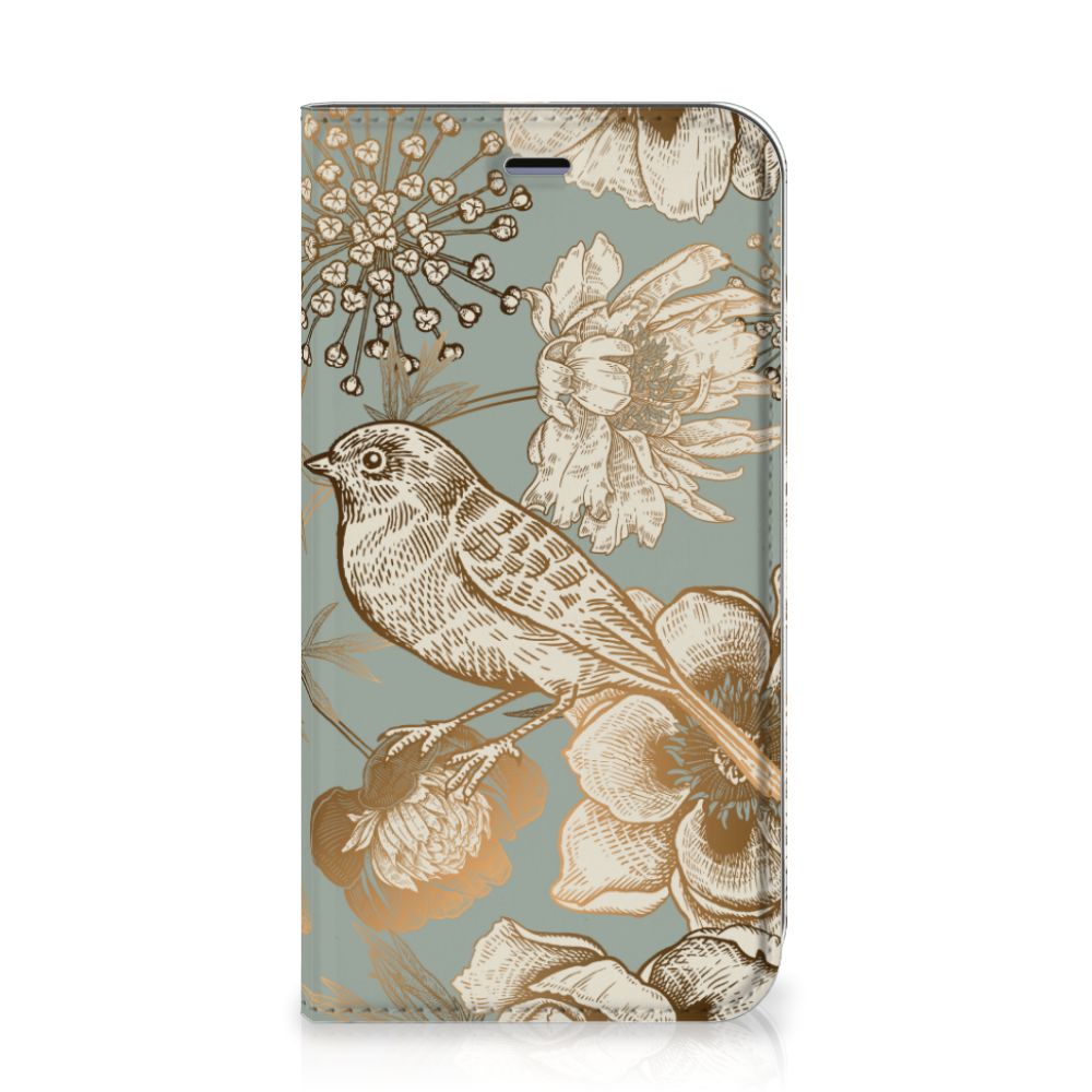Smart Cover voor Apple iPhone 11 Vintage Bird Flowers