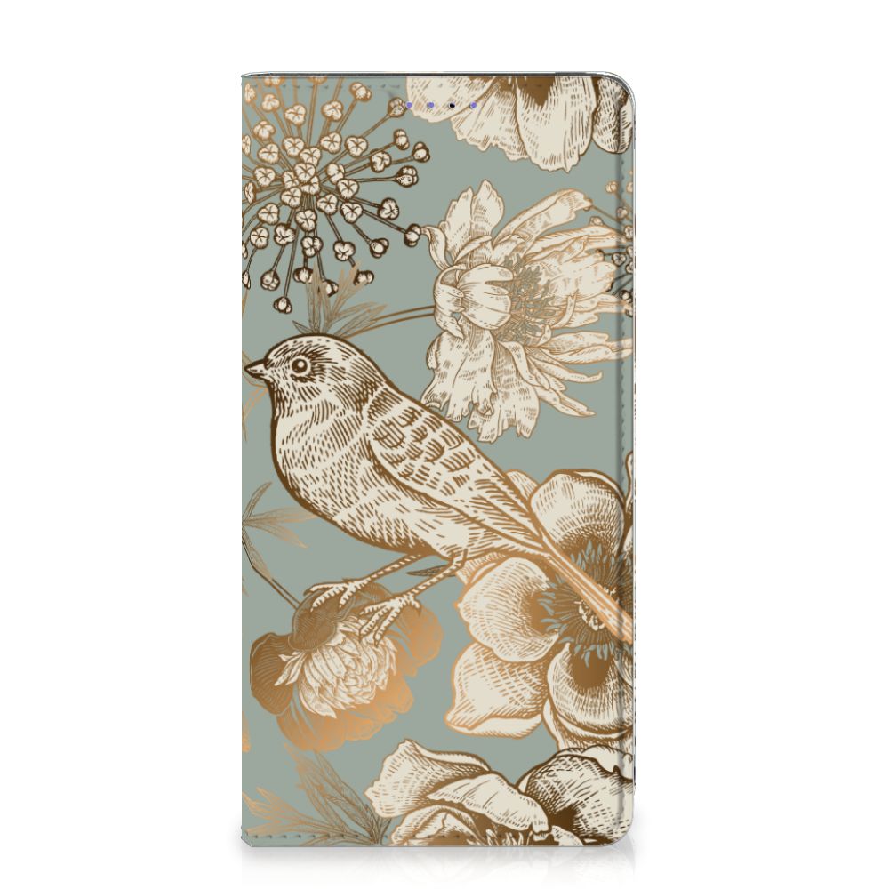 Smart Cover voor Samsung Galaxy A51 Vintage Bird Flowers
