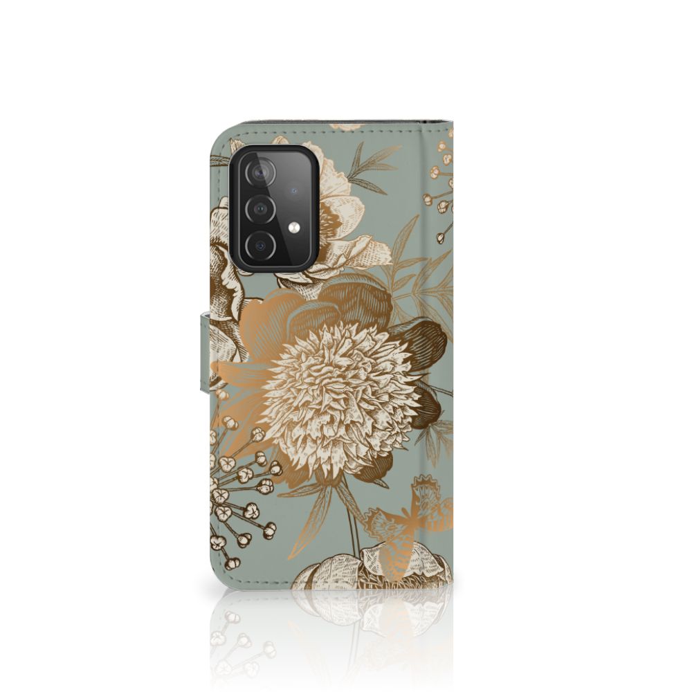Hoesje voor Samsung Galaxy A52 Vintage Bird Flowers