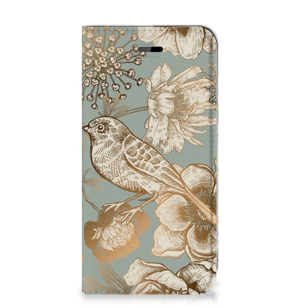 Smart Cover voor iPhone 7 | 8 | SE (2020) | SE (2022) Vintage Bird Flowers