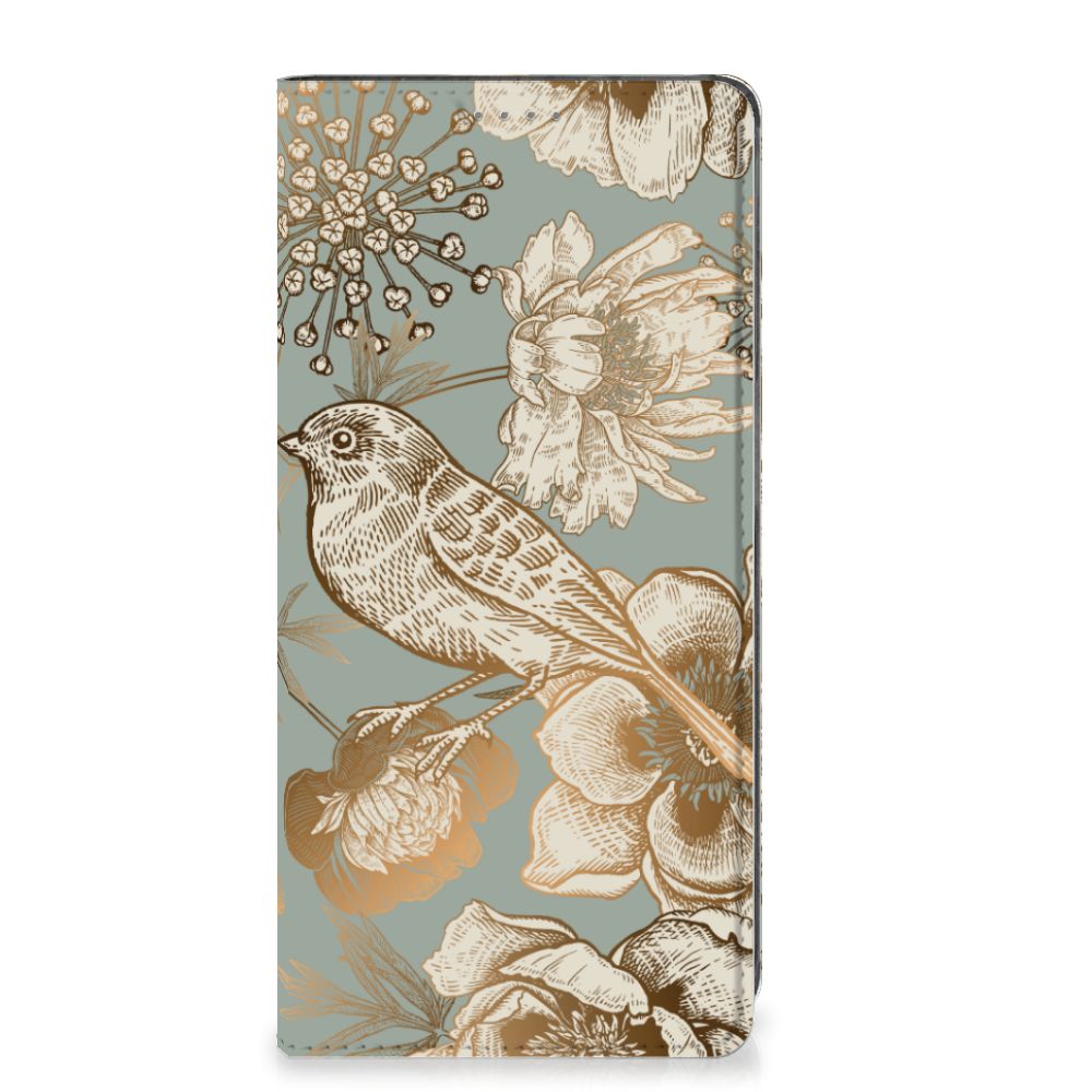 Smart Cover voor Samsung Galaxy A34 Vintage Bird Flowers