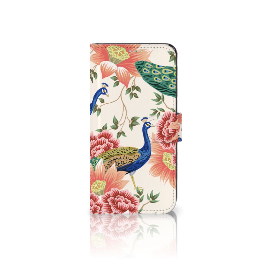 Telefoonhoesje met Pasjes voor Samsung Galaxy A52 Pink Peacock