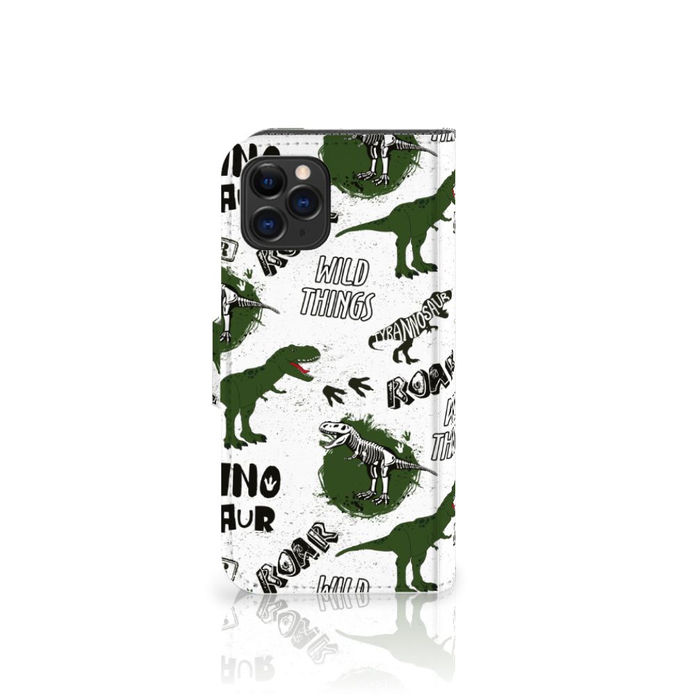 Telefoonhoesje met Pasjes voor Apple iPhone 11 Pro Dinosaurus