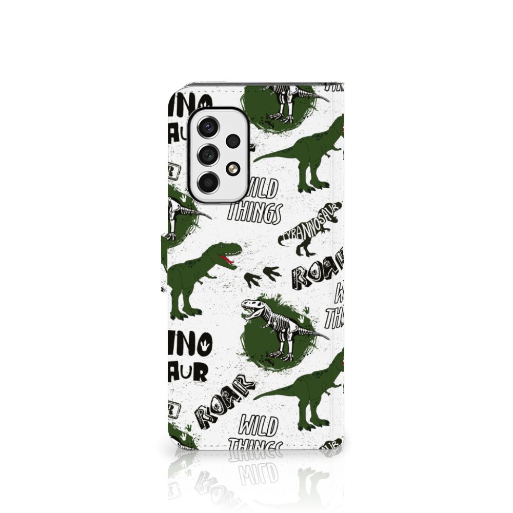 Telefoonhoesje met Pasjes voor Samsung Galaxy A53 Dinosaurus