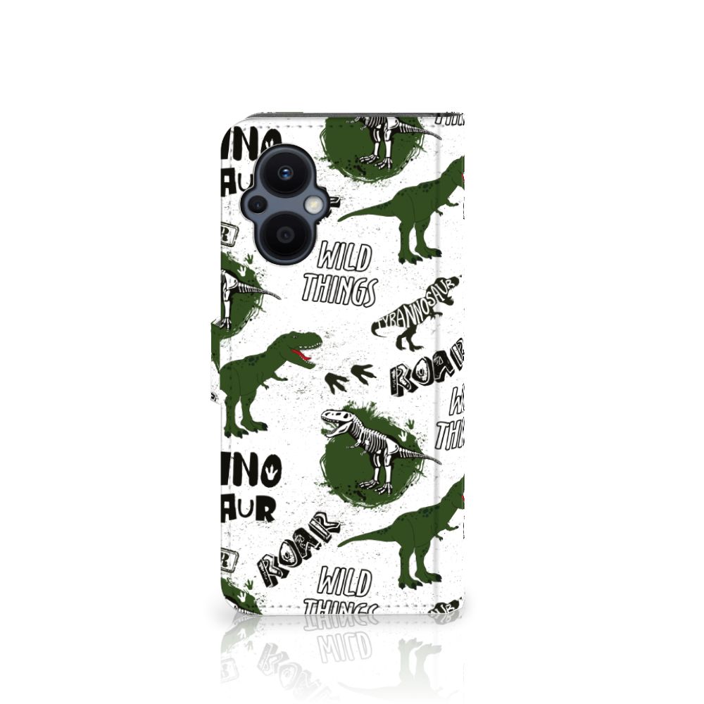 Telefoonhoesje met Pasjes voor OPPO Reno 8 Lite | OnePlus Nord N20 Dinosaurus