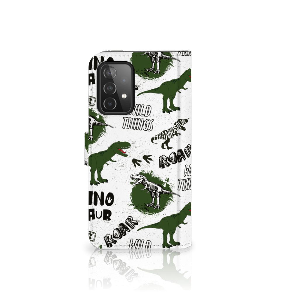 Telefoonhoesje met Pasjes voor Samsung Galaxy A52 Dinosaurus