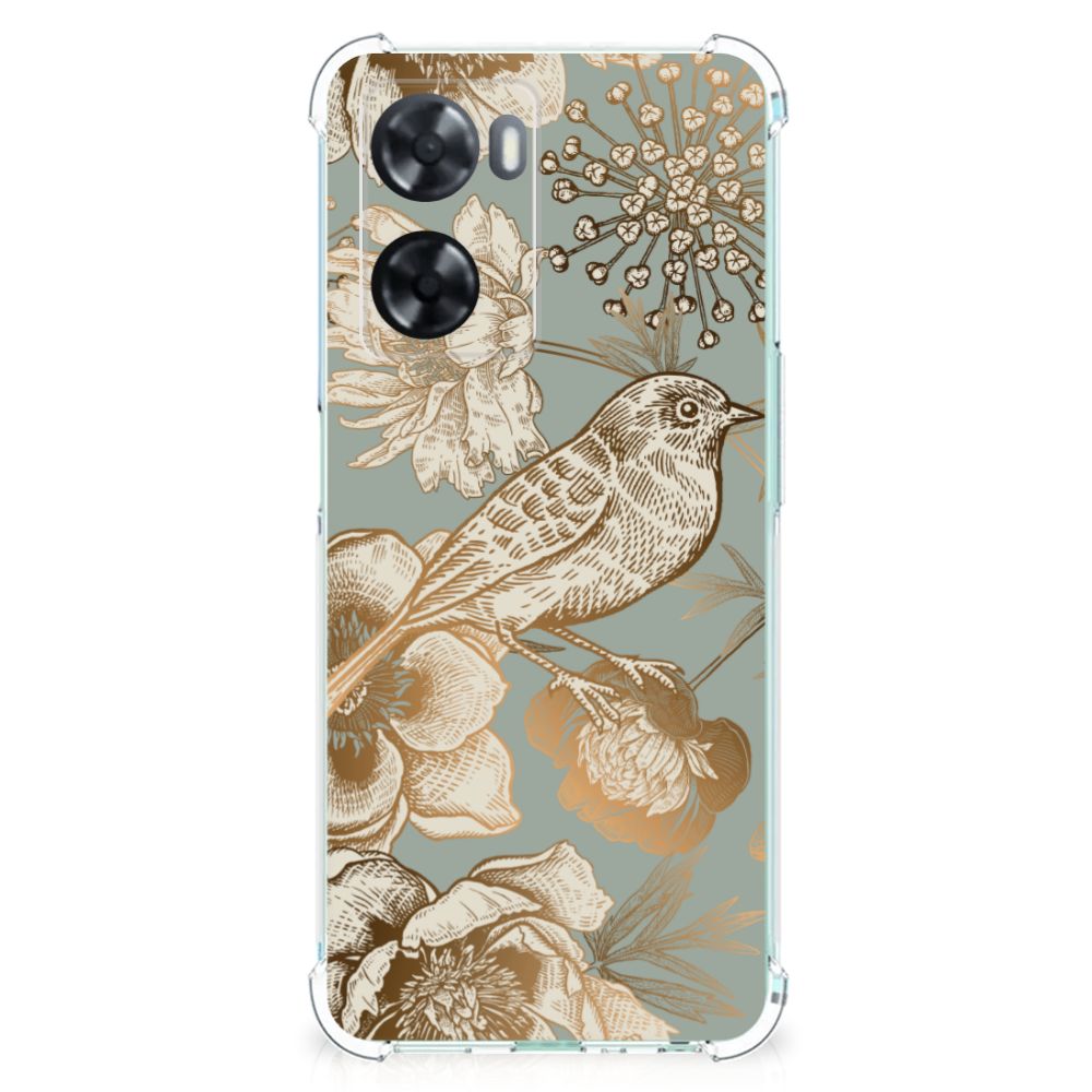 Case voor OPPO A57 | A57s | A77 4G Vintage Bird Flowers