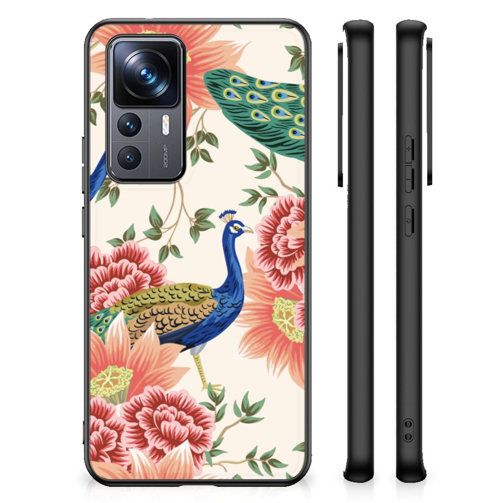 Dierenprint Telefoonhoesje voor Xiaomi 12T | 12T Pro Pink Peacock