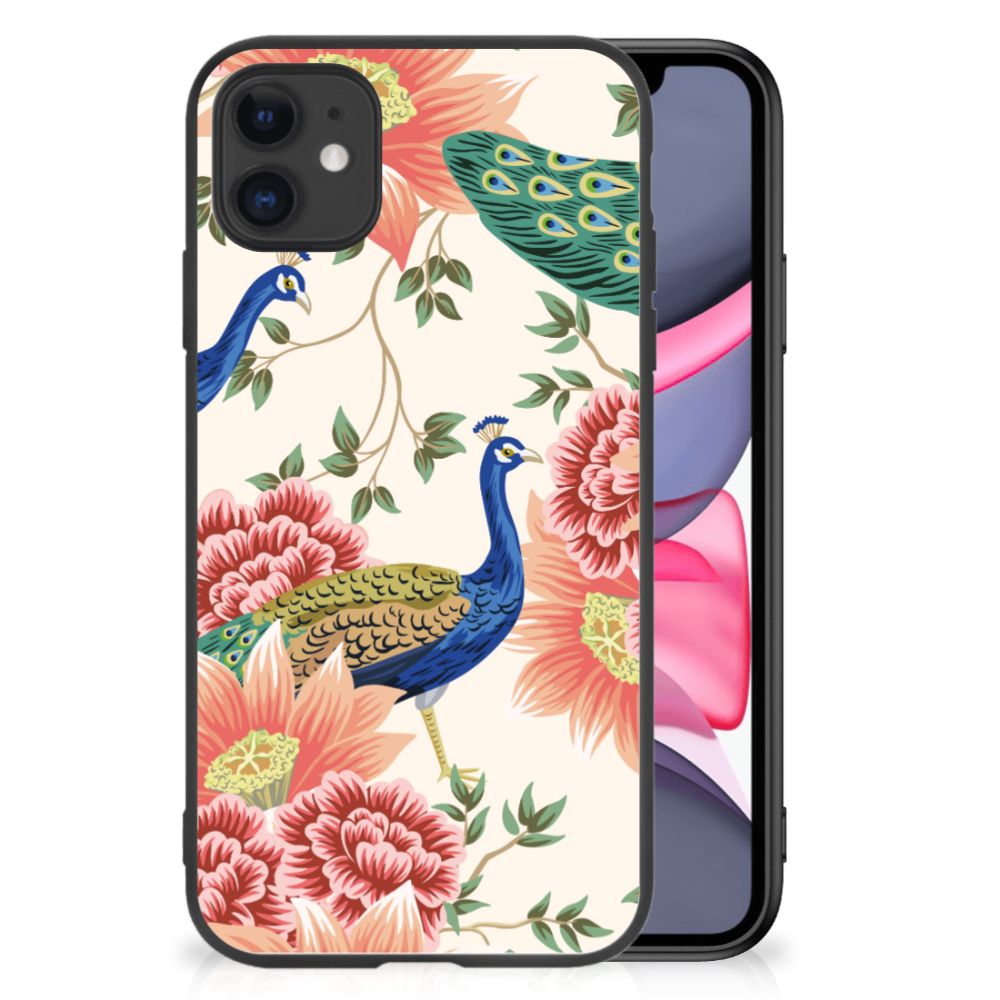 Dierenprint Telefoonhoesje voor iPhone 11 Pink Peacock