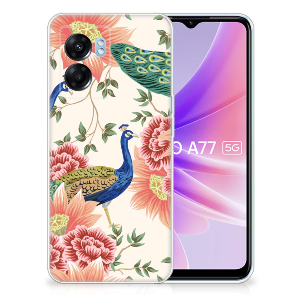 TPU Hoesje voor OPPO A77 | A57 5G Pink Peacock