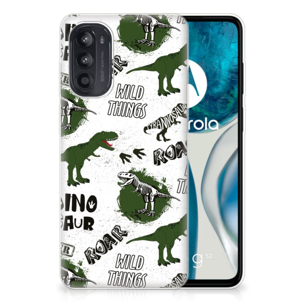 TPU Hoesje voor Motorola Moto G52/G82 Dinosaurus