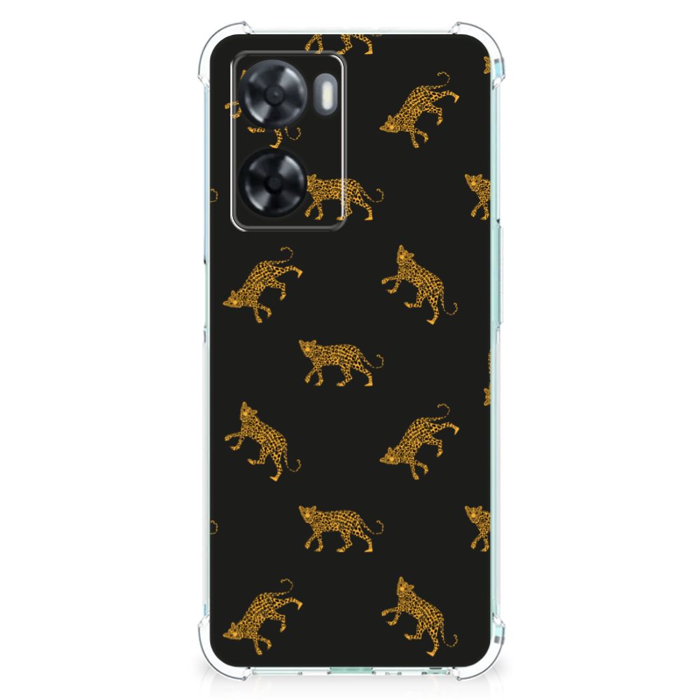 Case Anti-shock voor OPPO A57 | A57s | A77 4G Leopards