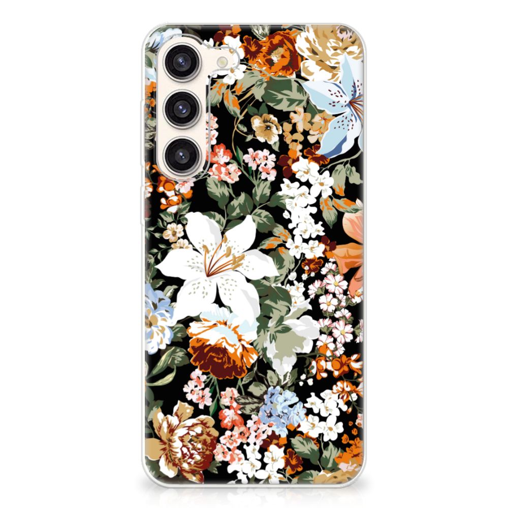 TPU Case voor Samsung Galaxy S23 Plus Dark Flowers