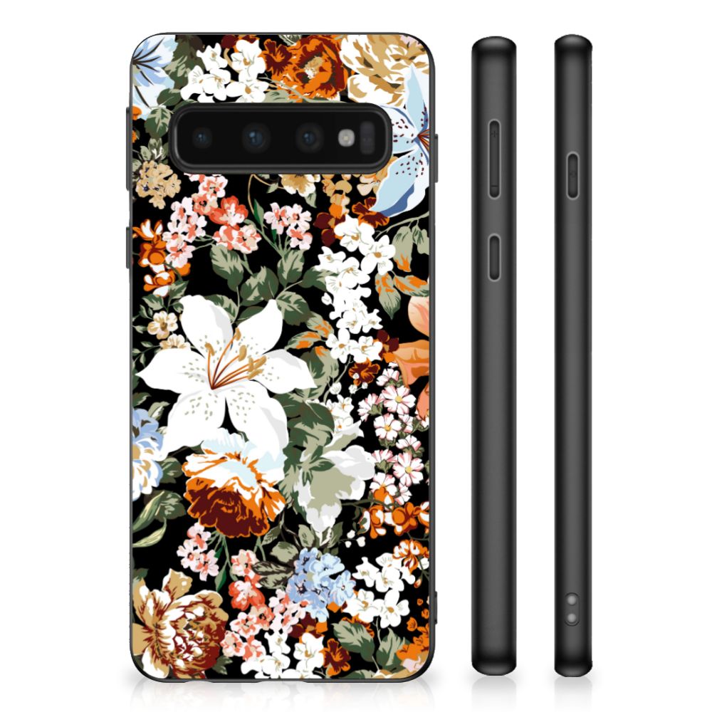 Skin Case voor Samsung Galaxy S10 Dark Flowers