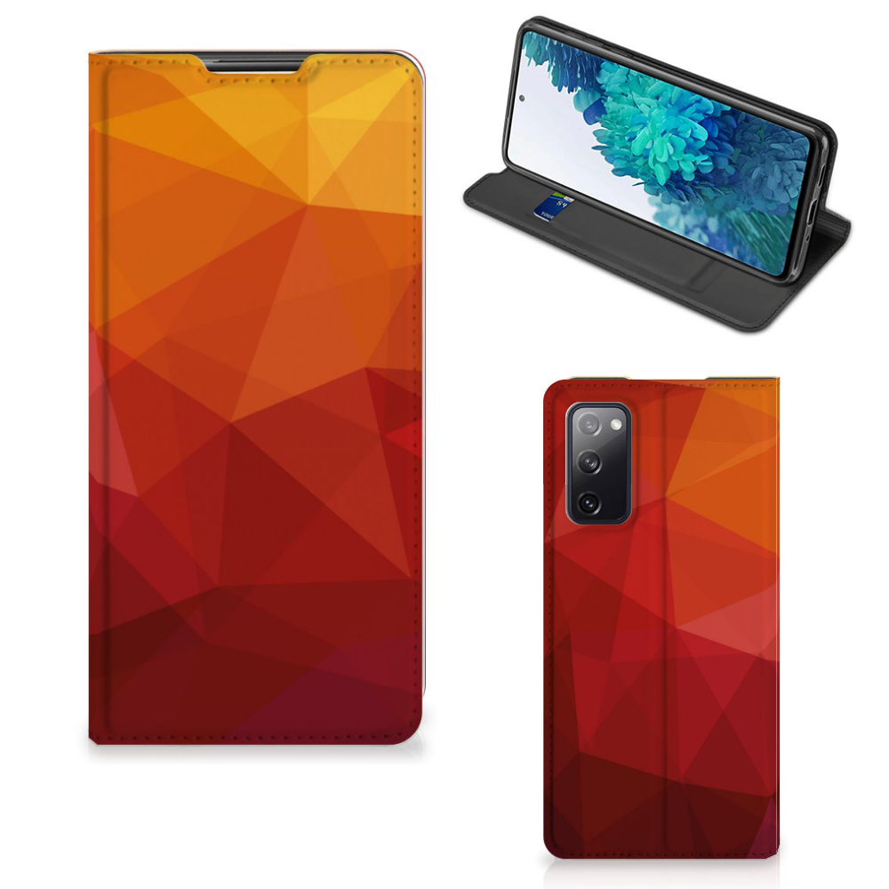 Stand Case voor Samsung Galaxy S20 FE Polygon Red