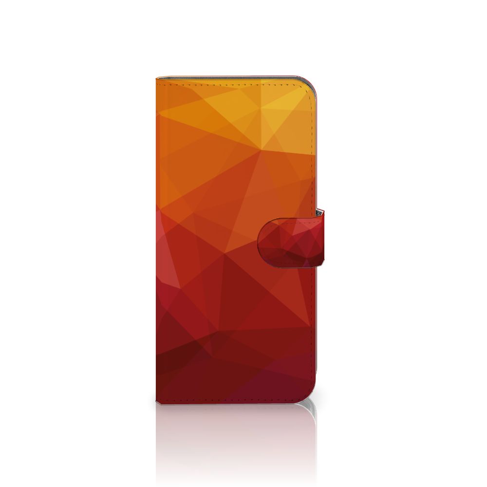 Book Case voor Motorola Moto G54 Polygon Red