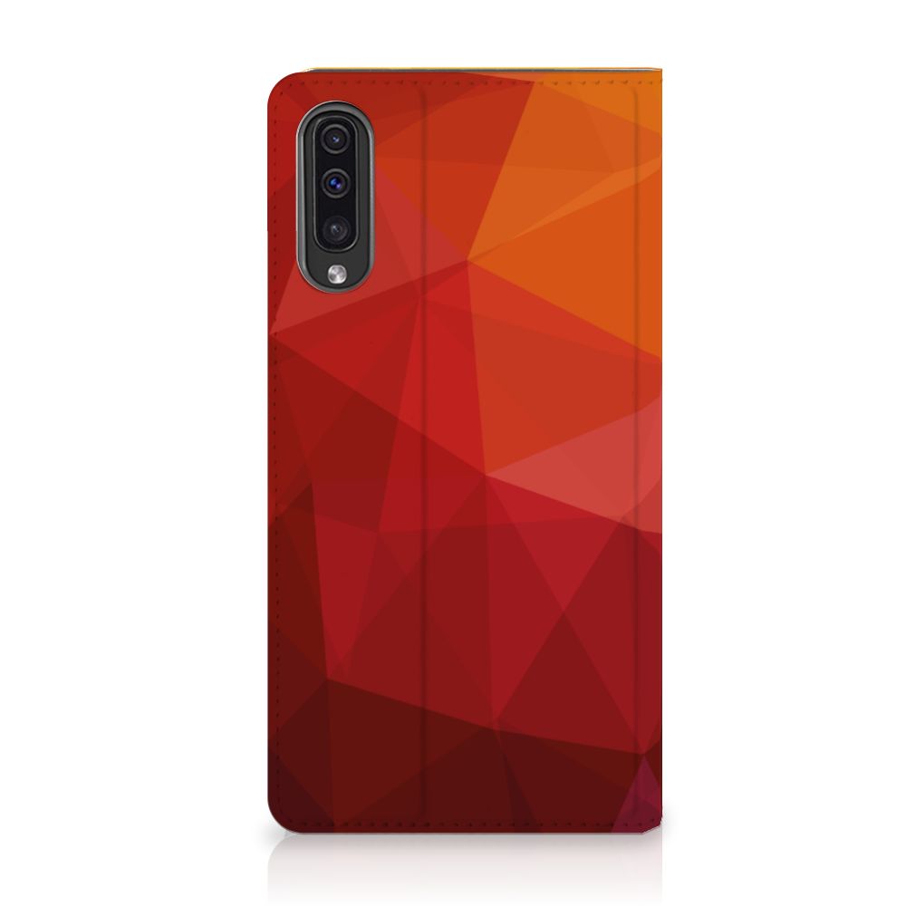 Stand Case voor Samsung Galaxy A50 Polygon Red