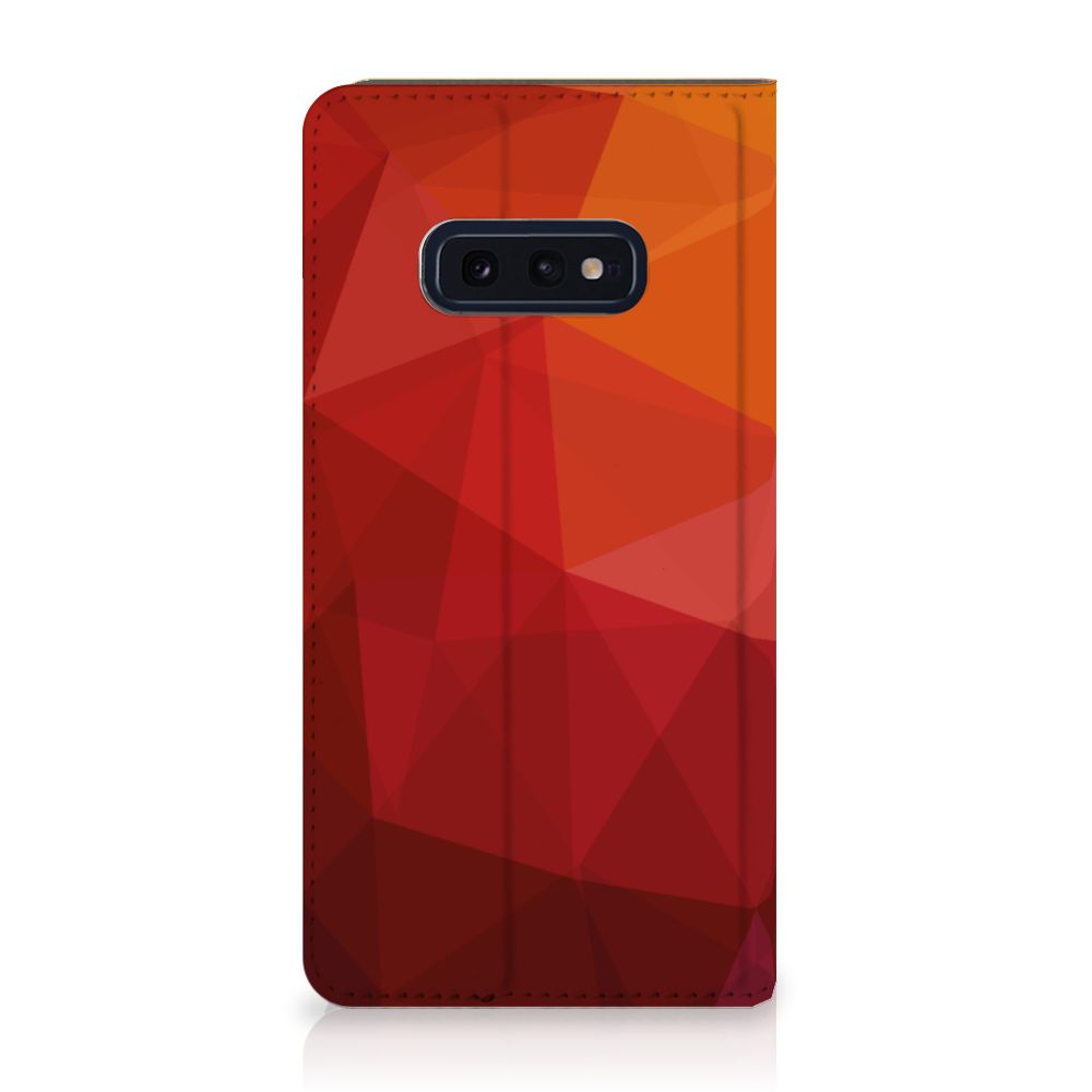 Stand Case voor Samsung Galaxy S10e Polygon Red