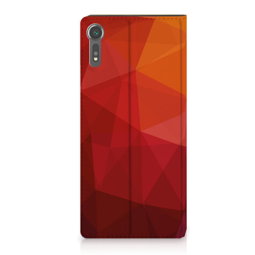 Stand Case voor Sony Xperia XZ | XZs Polygon Red