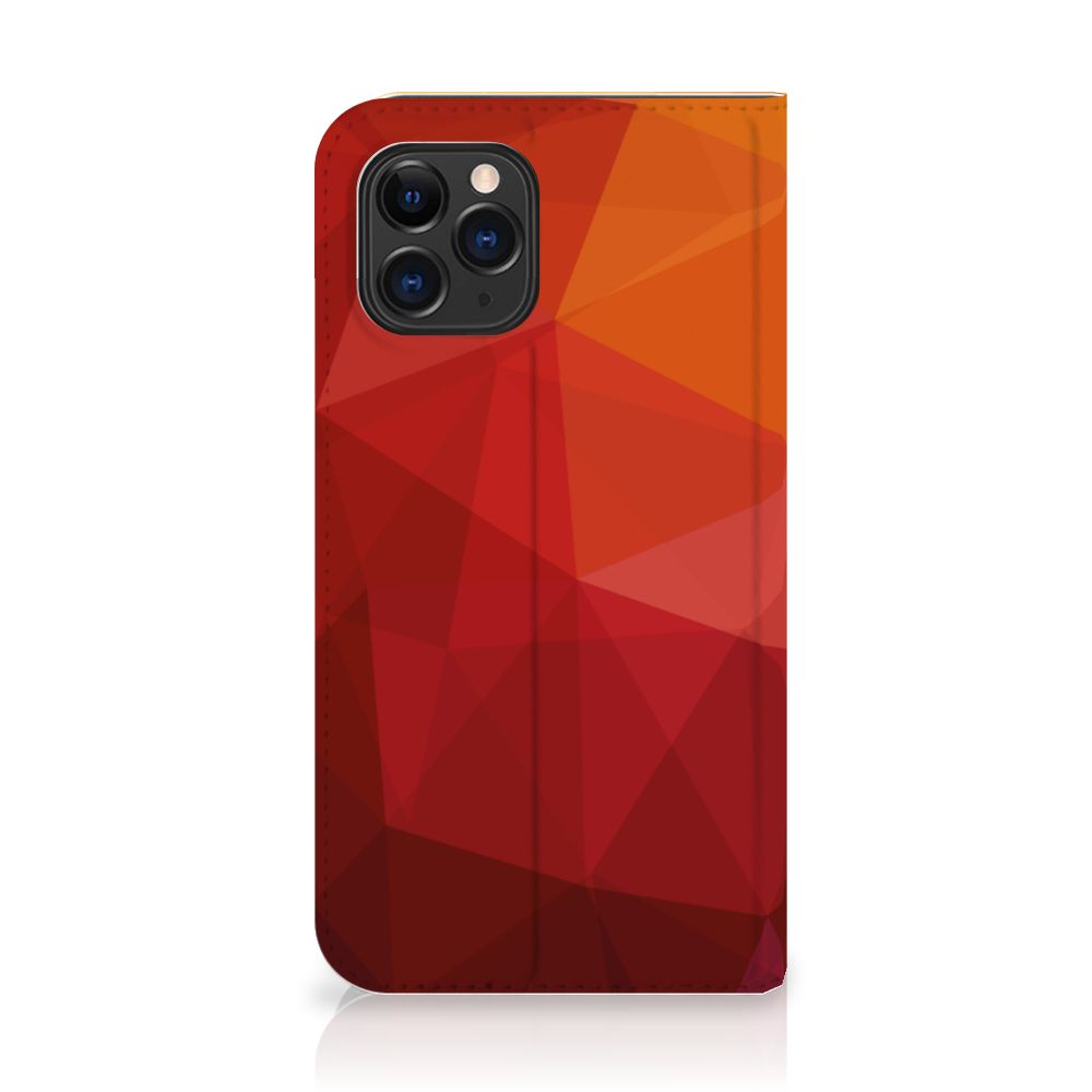 Stand Case voor Apple iPhone 11 Pro Polygon Red
