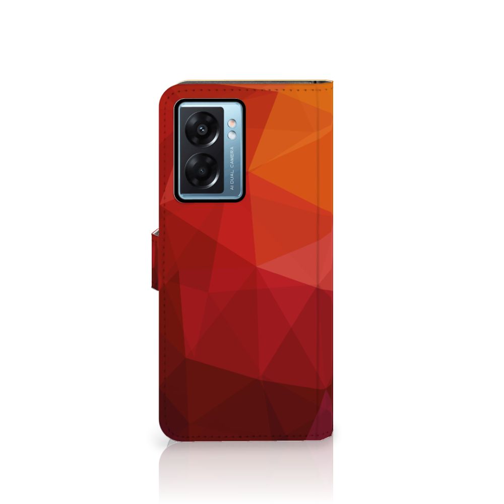Book Case voor OPPO A77 5G | A57 5G Polygon Red