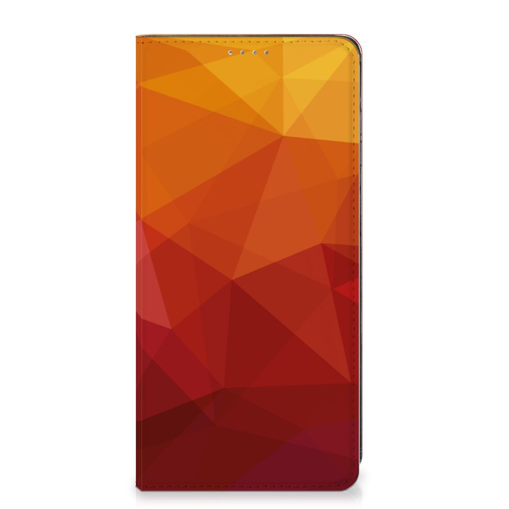 Stand Case voor Samsung Galaxy A12 Polygon Red