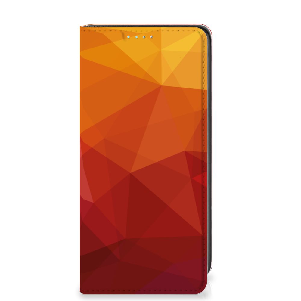 Stand Case voor Samsung Galaxy A41 Polygon Red