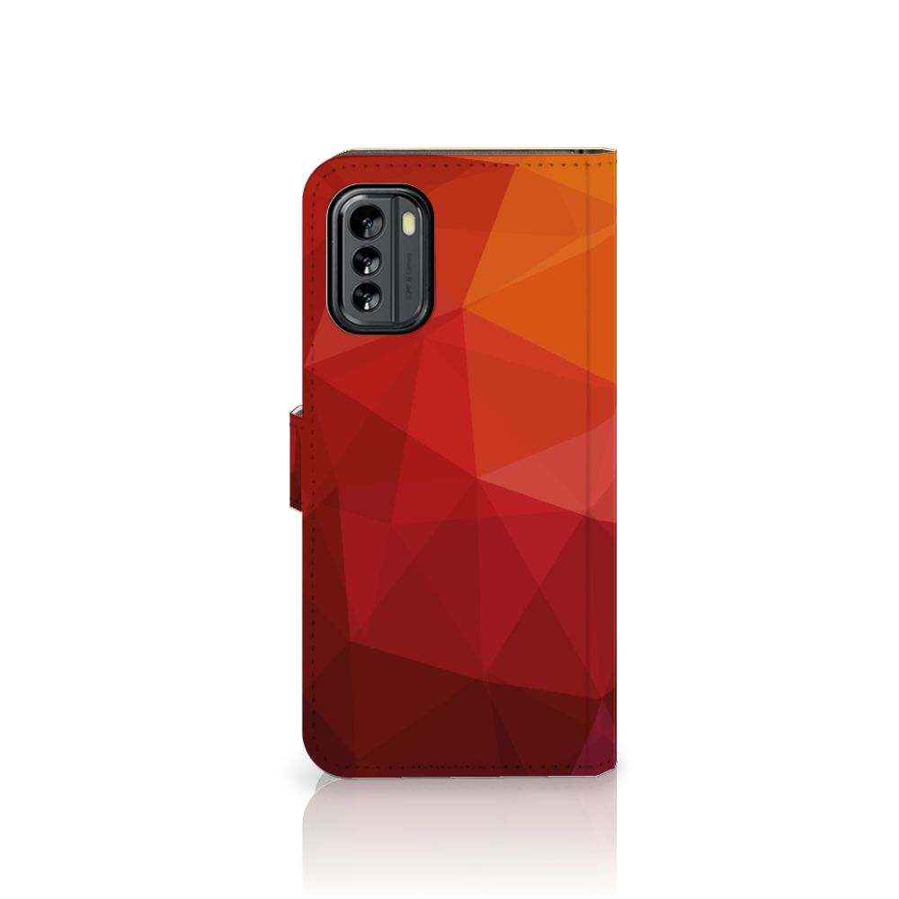 Book Case voor Nokia G60 Polygon Red