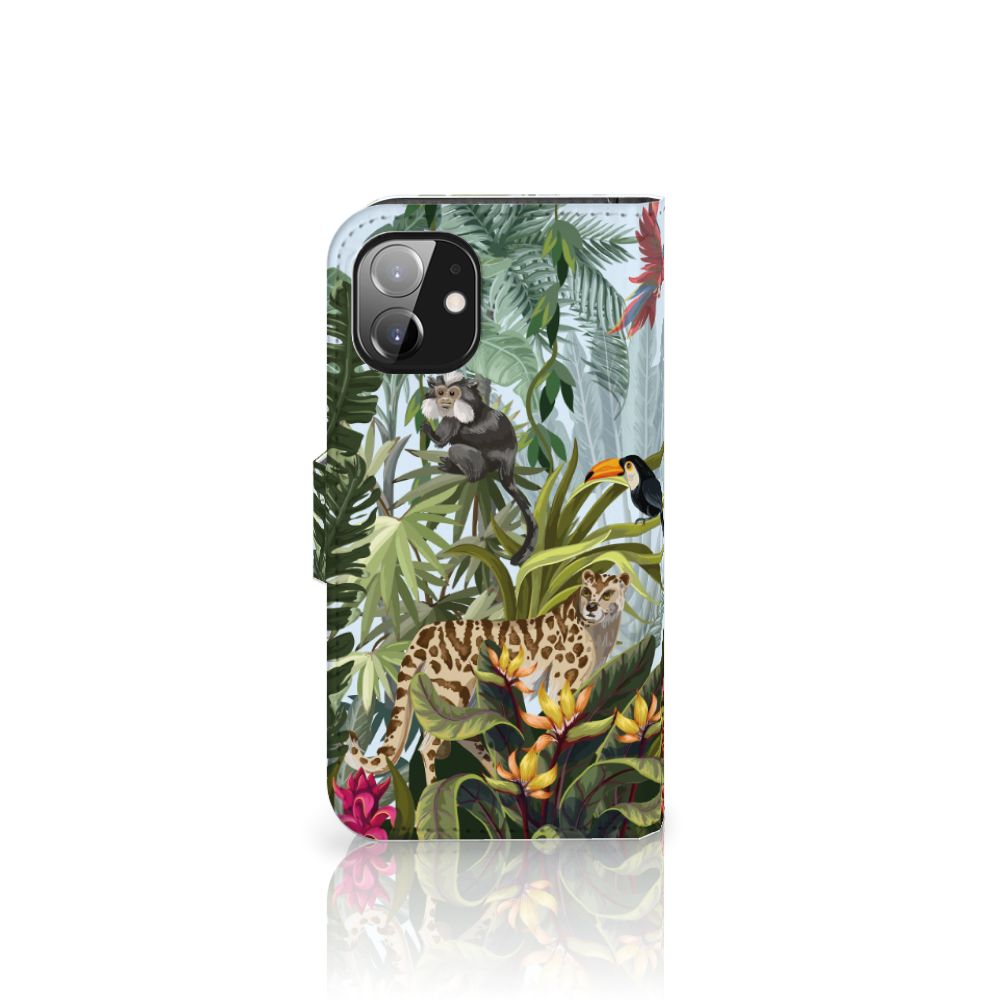 Telefoonhoesje met Pasjes voor Apple iPhone 12 Mini Jungle