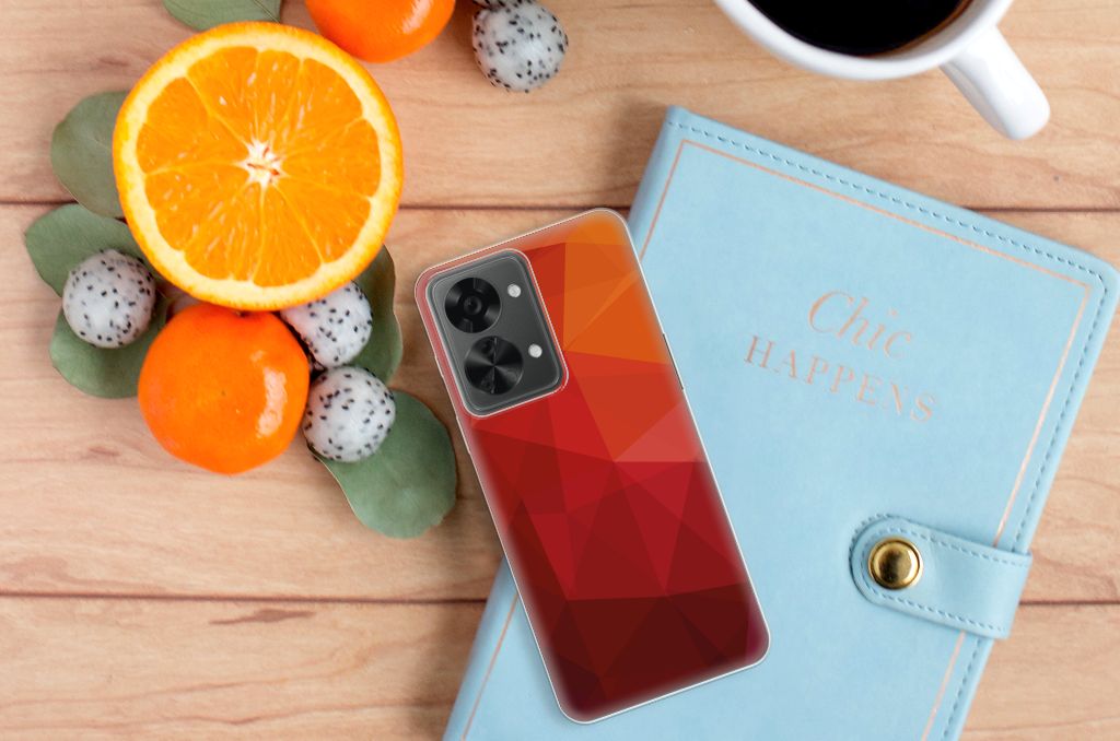 TPU Hoesje voor OnePlus Nord 2T Polygon Red