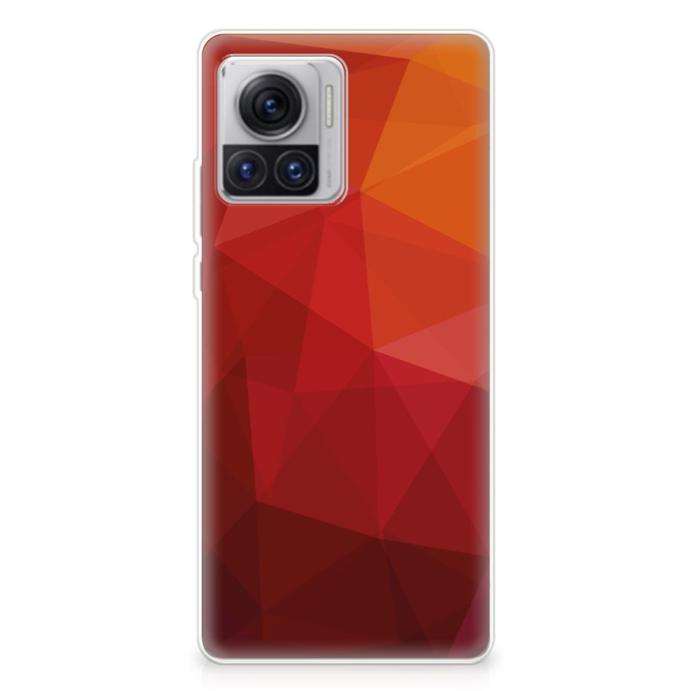 TPU Hoesje voor Motorola Moto X30 Pro Polygon Red