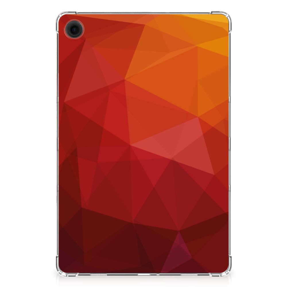 Back Cover voor Samsung Galaxy Tab A9 Plus Polygon Red