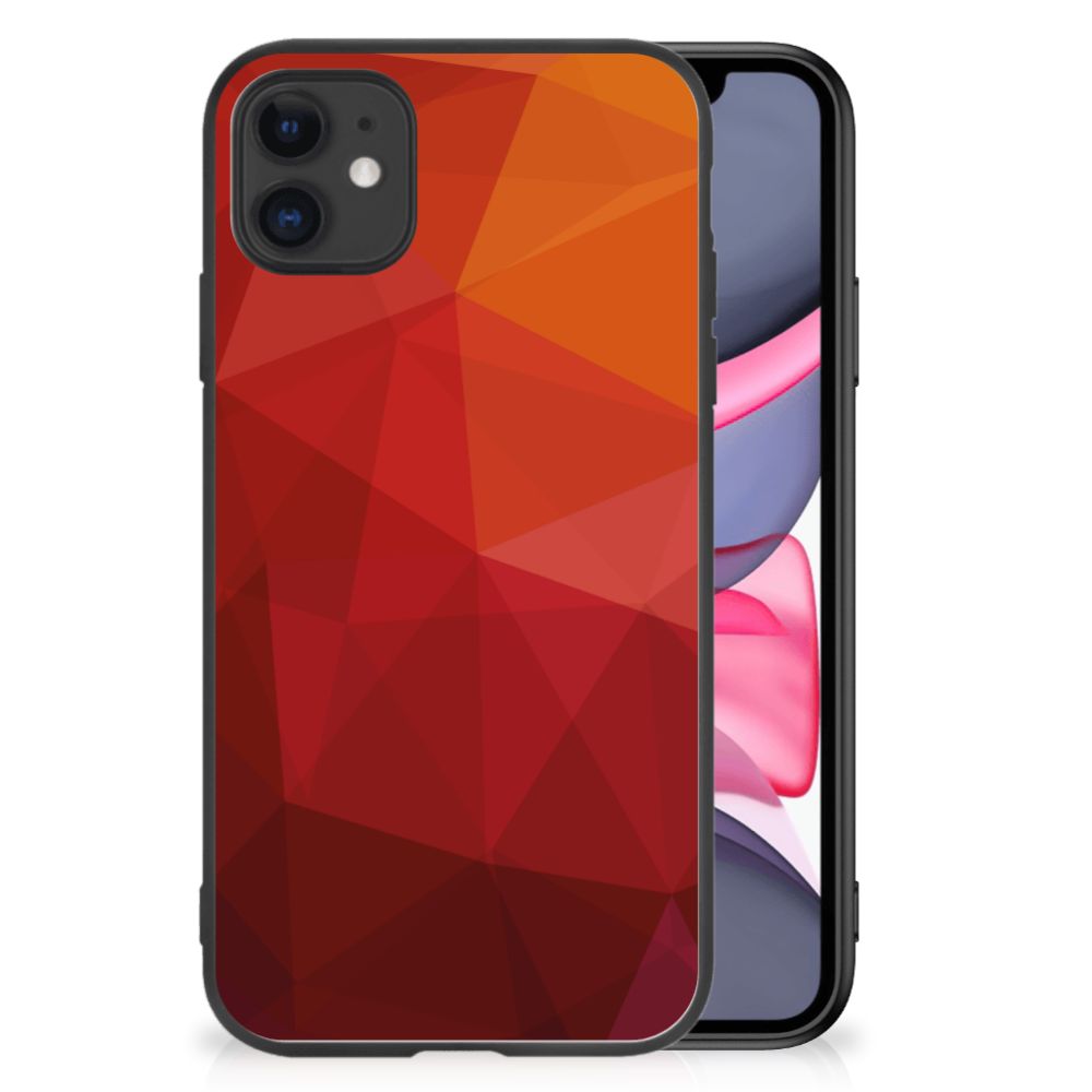 Backcover voor iPhone 11 Polygon Red