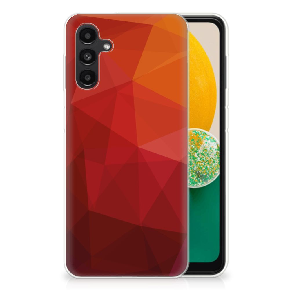 TPU Hoesje voor Samsung Galaxy A13 | A04s Polygon Red