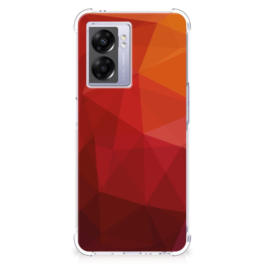 Shockproof Case voor OPPO A77 5G | A57 5G Polygon Red