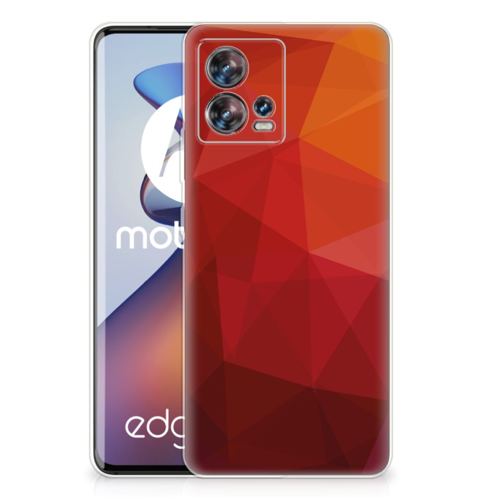 TPU Hoesje voor Motorola Edge 30 Fusion Polygon Red