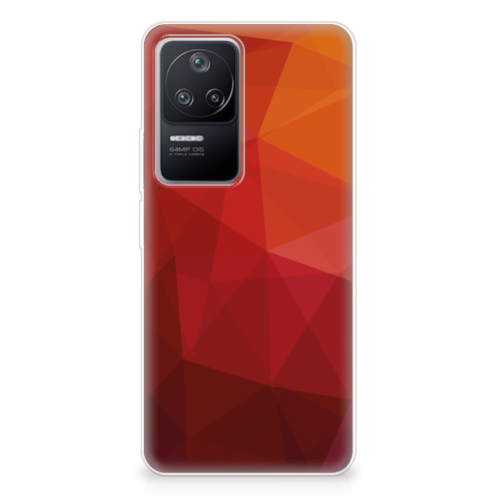 TPU Hoesje voor Xiaomi Poco F4 Polygon Red
