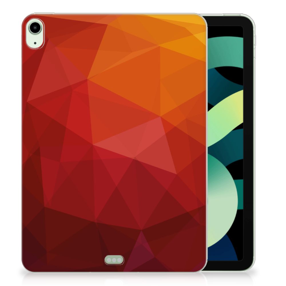 Back Cover voor iPad Air (2020/2022) 10.9 inch Polygon Red