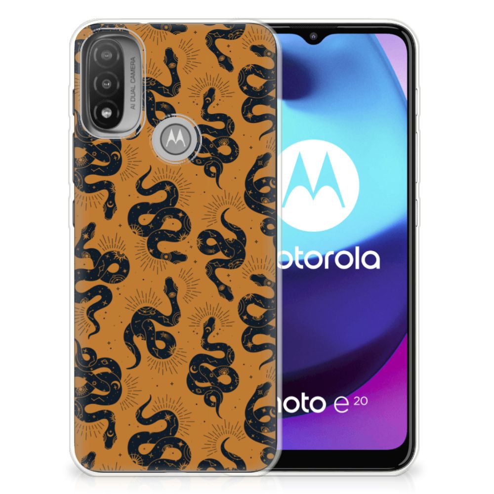 TPU Hoesje voor Motorola Moto E20 | E40 Snakes