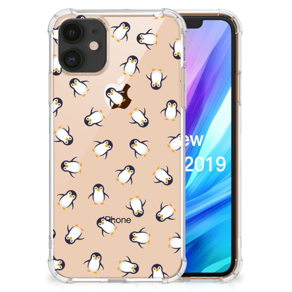 Doorzichtige Silicone Hoesje voor Apple iPhone 11 Pinguïn