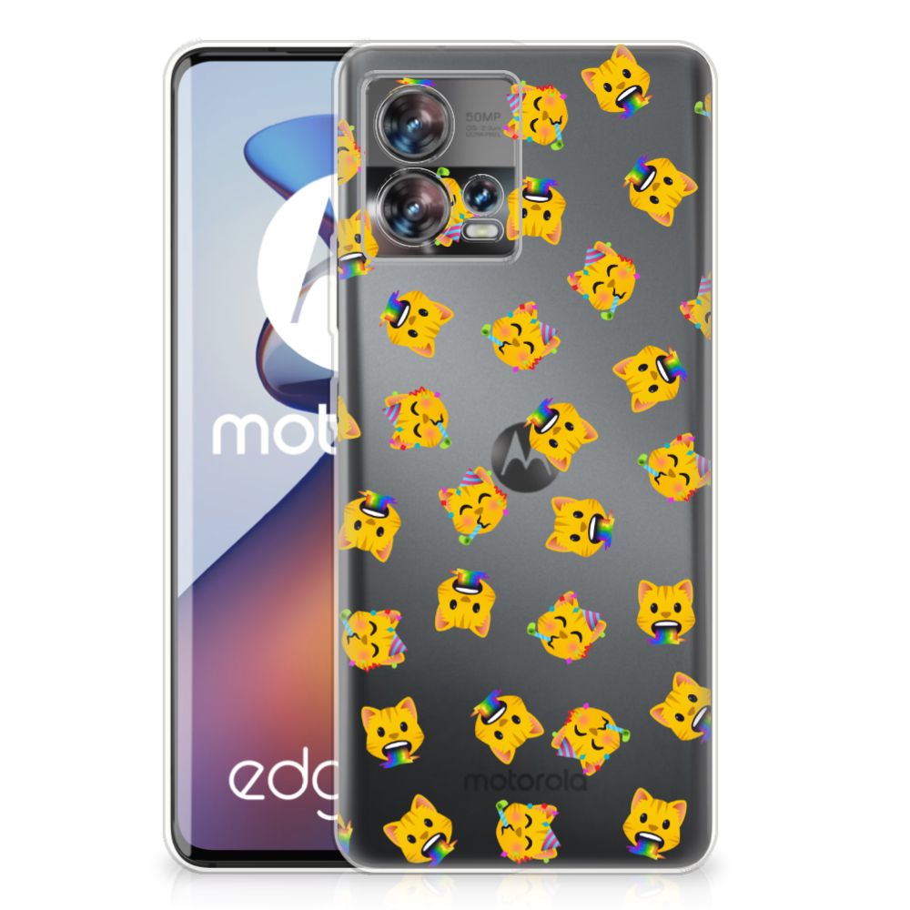 TPU bumper voor Motorola Edge 30 Fusion Katten Emojis