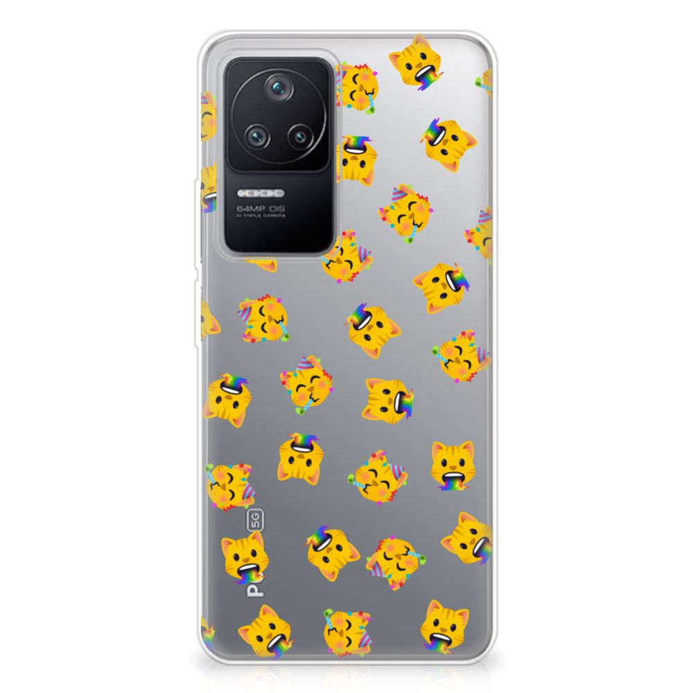 TPU bumper voor Xiaomi Poco F4 Katten Emojis