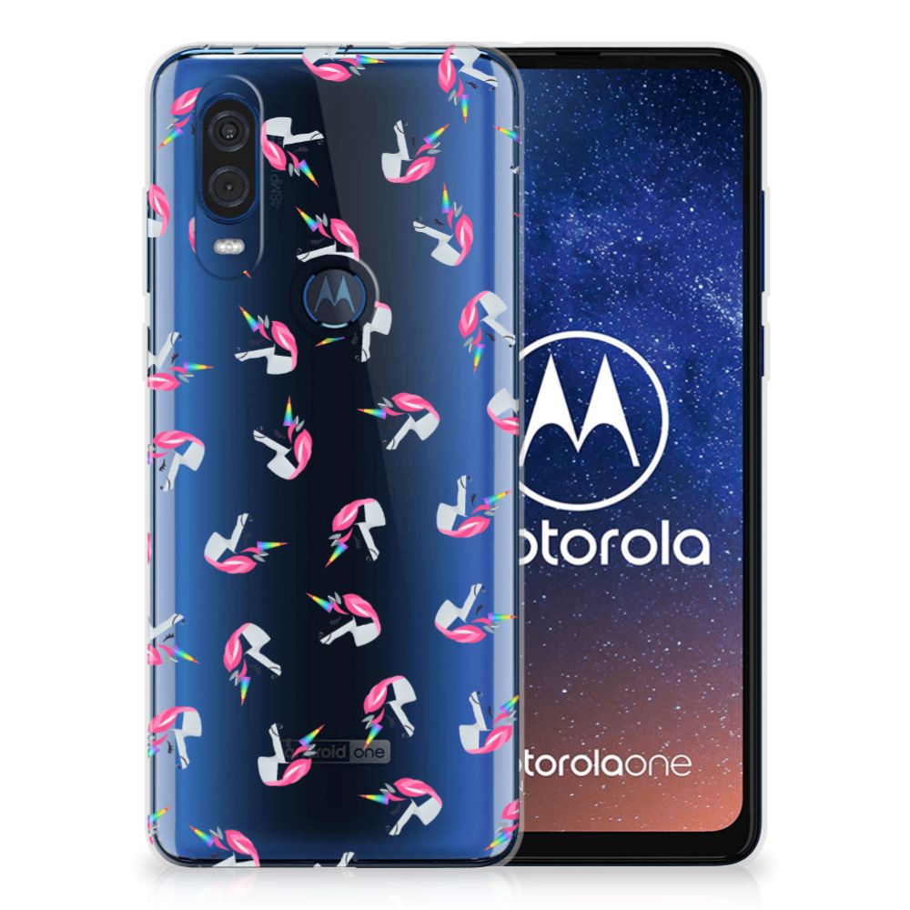 TPU bumper voor Motorola One Vision Unicorns