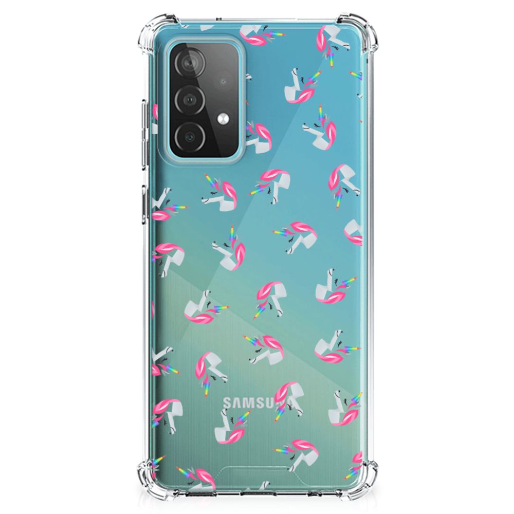 Doorzichtige Silicone Hoesje voor Samsung Galaxy A52 4G/5G Unicorns
